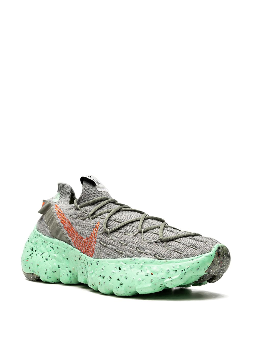 Shop Nike Space Hippie 04 "green Glow" Sneakers In Grey