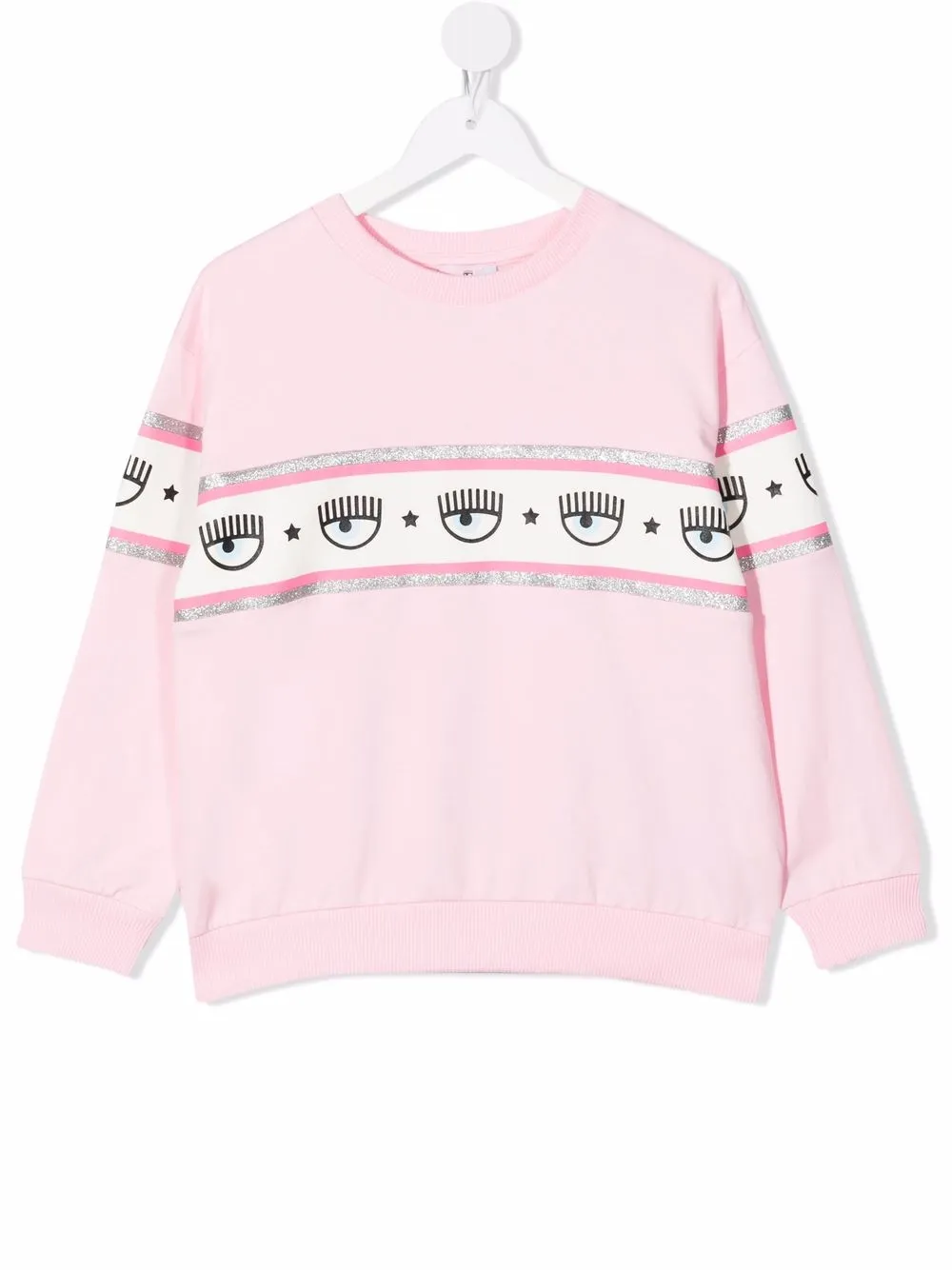 

Chiara Ferragni Kids suéter con logo estampado - Rosado