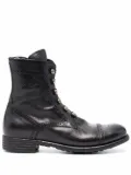 Officine Creative off-centre button boots - Black