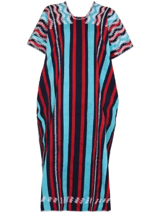 Pippa Holt vertical-stripe Midi Kaftan 