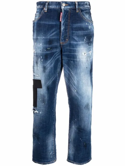 DSQUARED2 jeans rectos con efecto envejecido