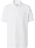 Burberry monogram-embroidered polo shirt - White