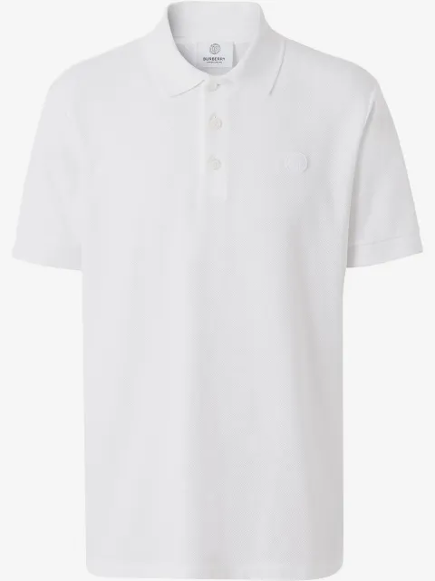 Burberry monogram-embroidered polo shirt