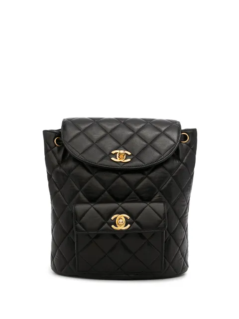 chanel black backpack