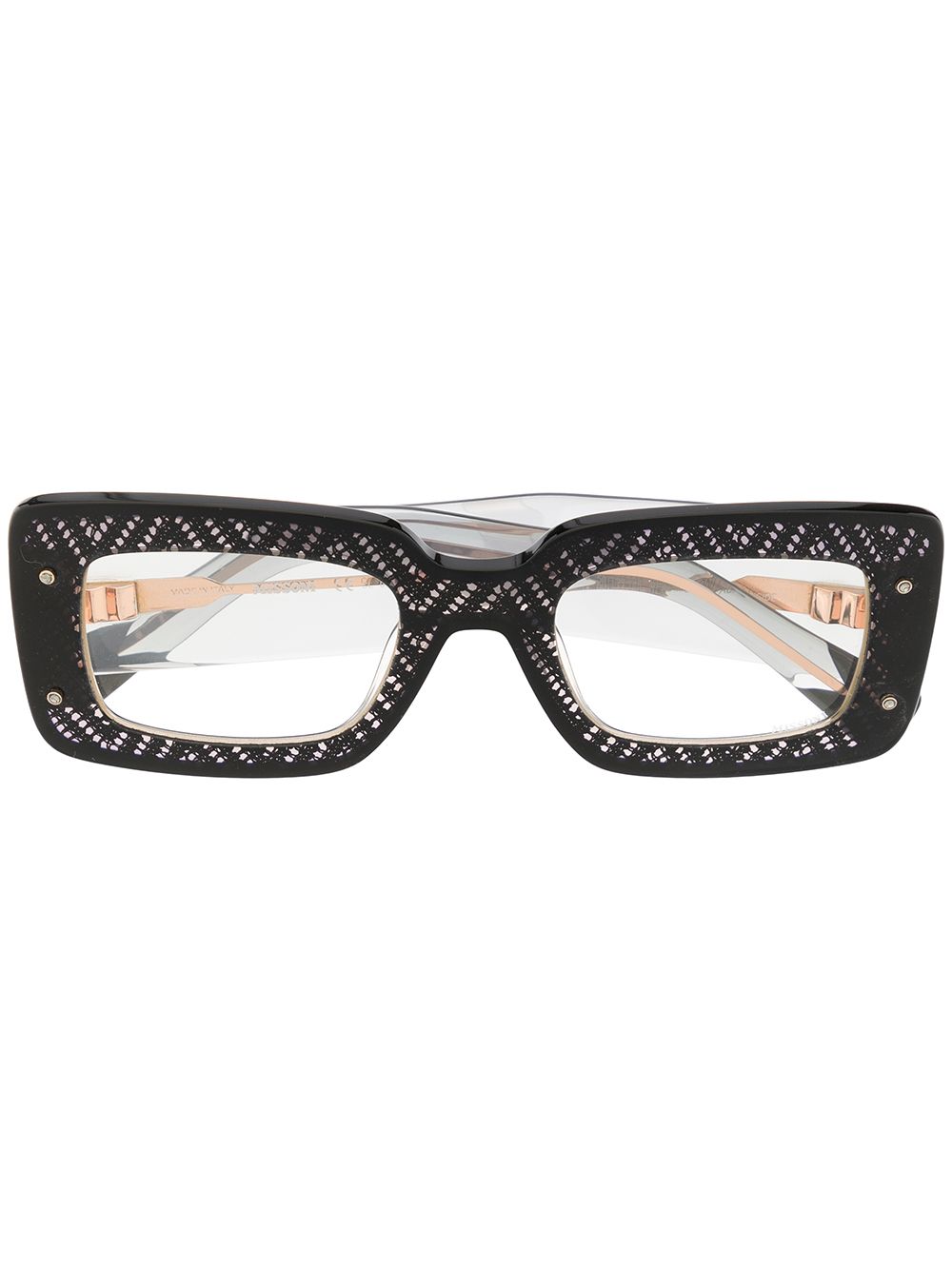 

Missoni lentes con armazón cuadrada y diseño color block - Negro