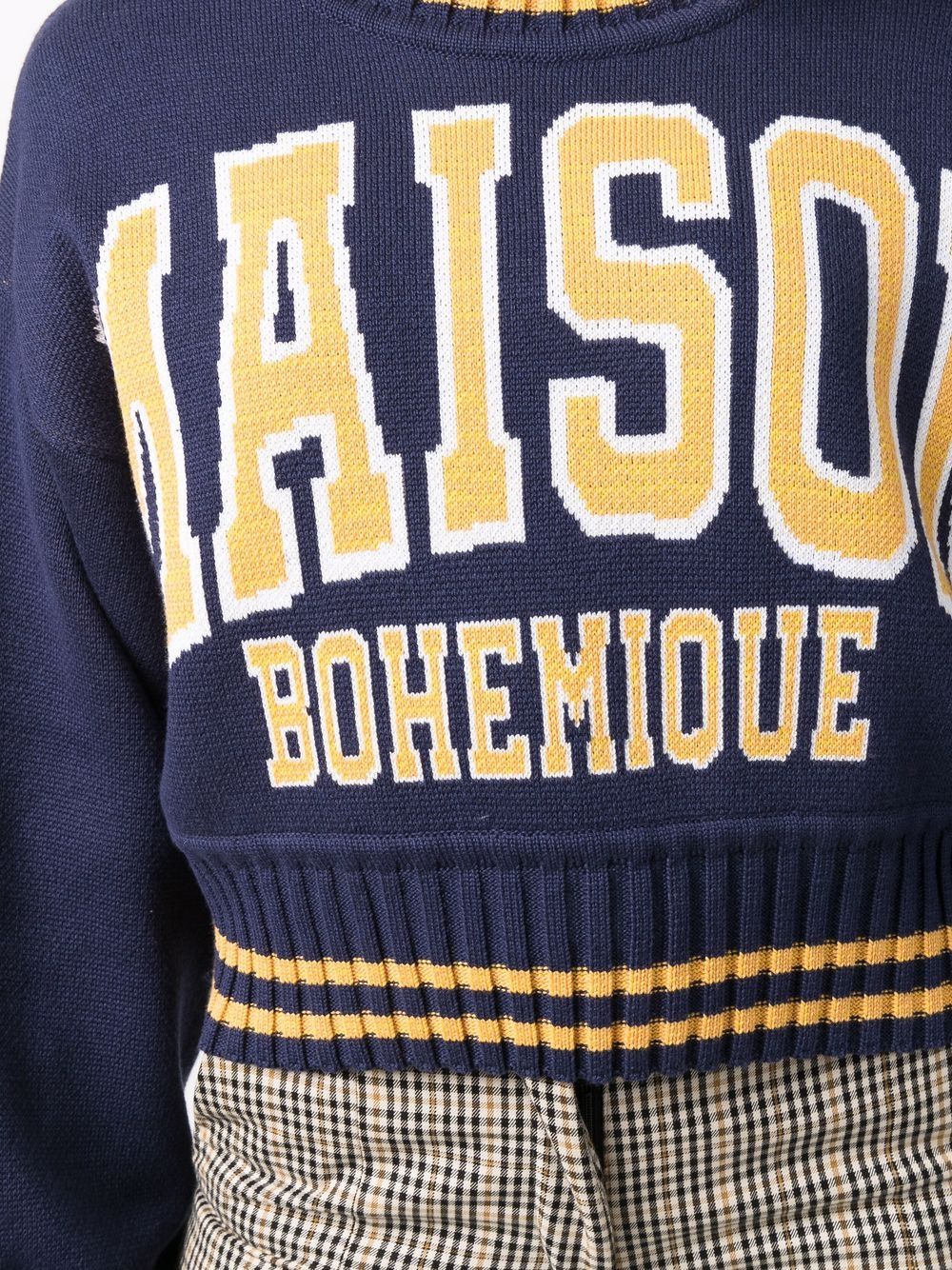 фото Maison bohemique cropped logo knit jumper