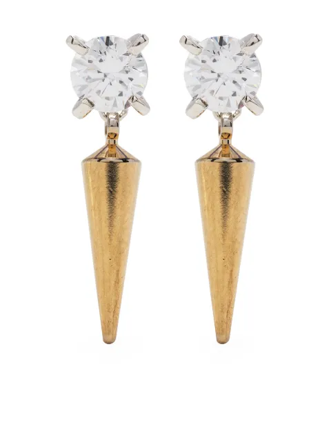 E.M. crystal spike earrings