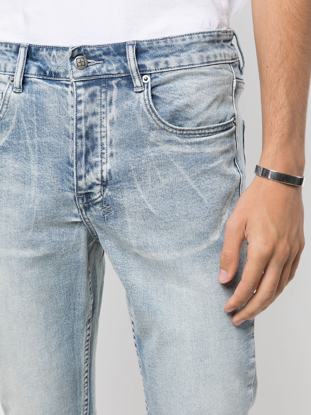 Shop Ksubi Punk Straight-leg Denim Jeans In Blue