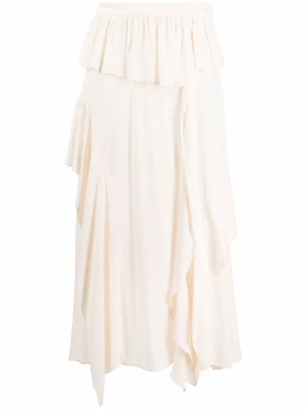 white ruffle skirt uk