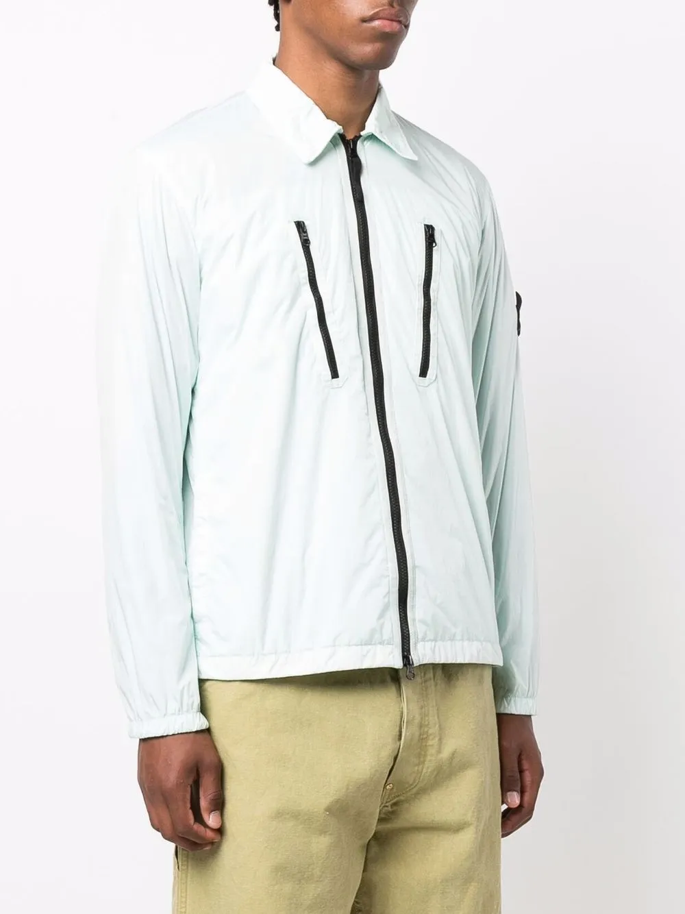 фото Stone island куртка на молнии с нашивкой-логотипом