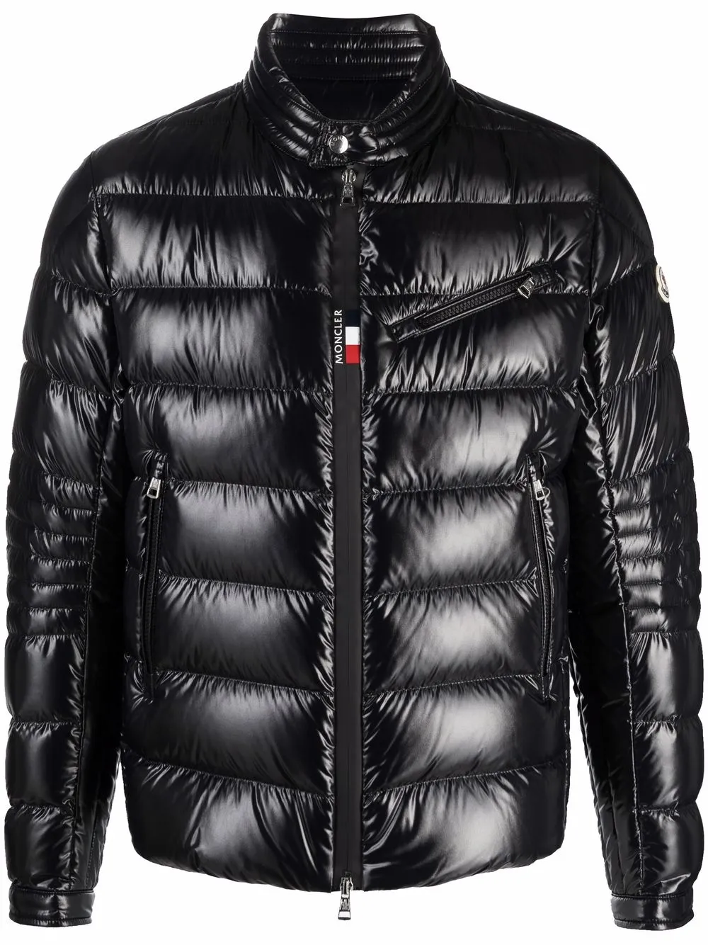 logo-patch padded jacket
