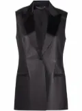 Ferragamo tailored leather blazer - Brown