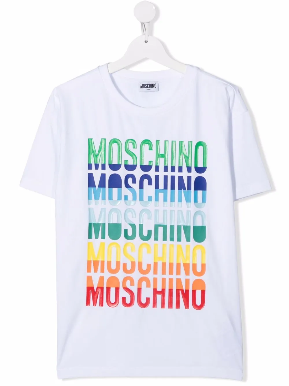 фото Moschino kids футболка с логотипом