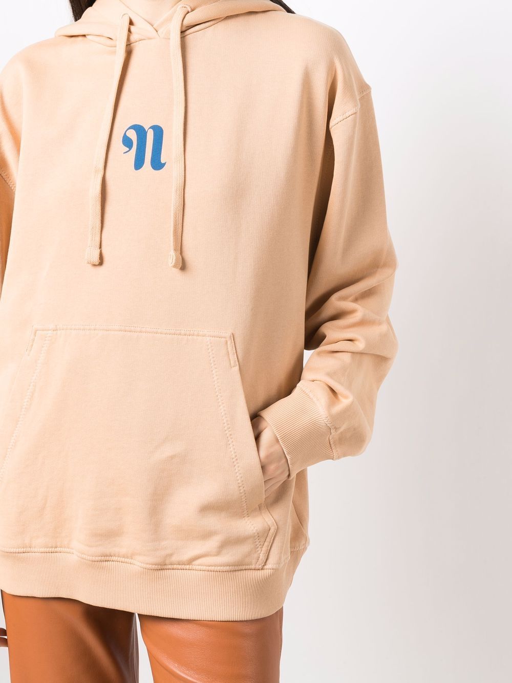 Shop Nanushka Organic Cotton Hoodie In Nude