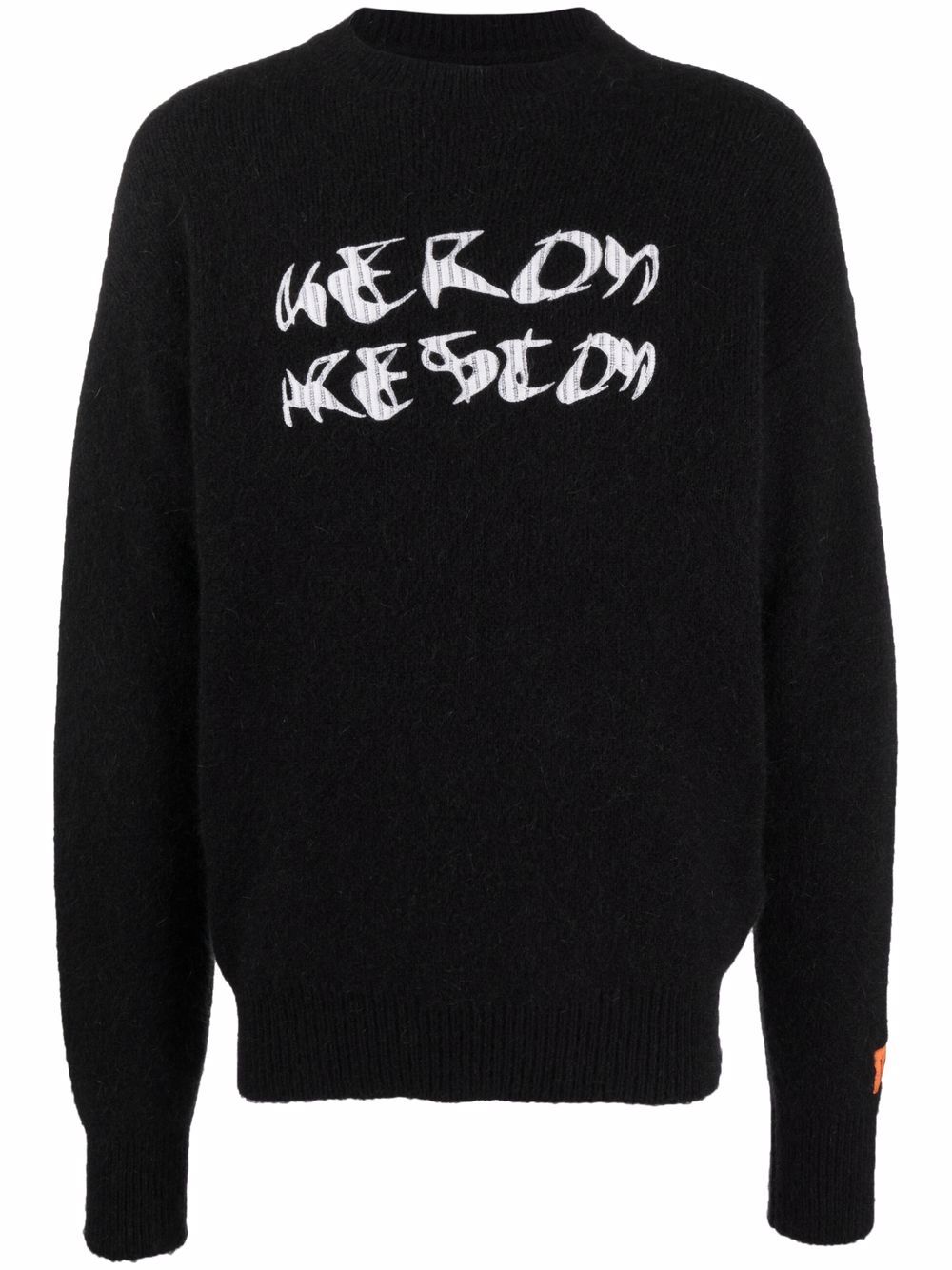 фото Heron preston logo-embellished knitted jumper