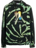 Études Studio graphic print tie-dye hoodie - Black