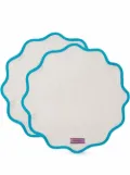 La DoubleJ Cloud scallop-edge placemats (set of 2) - Blue