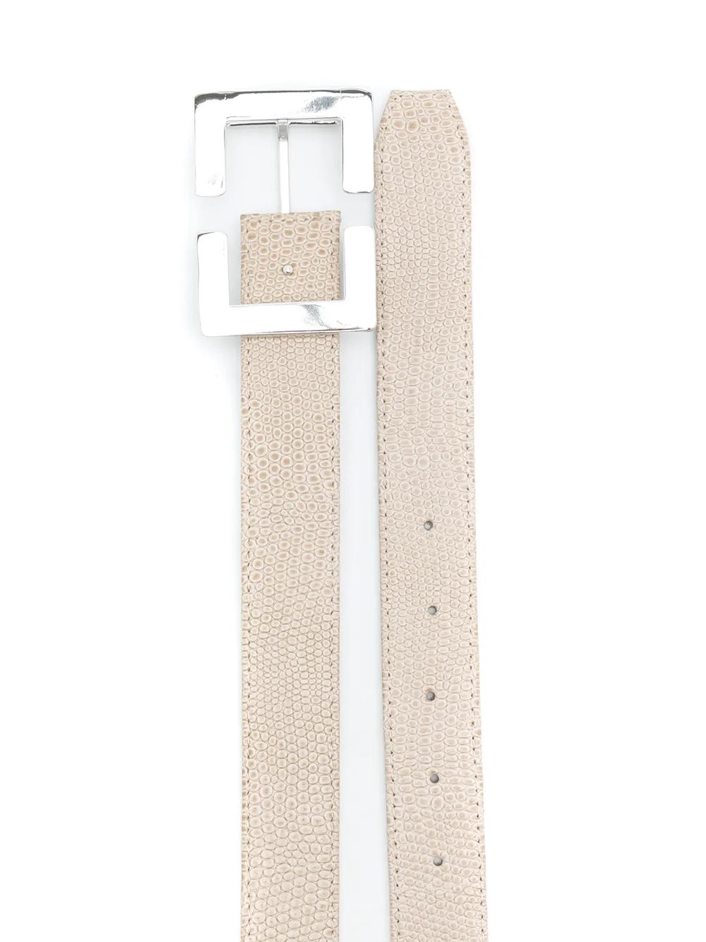 Sarah Chofakian Leren riem - Wit