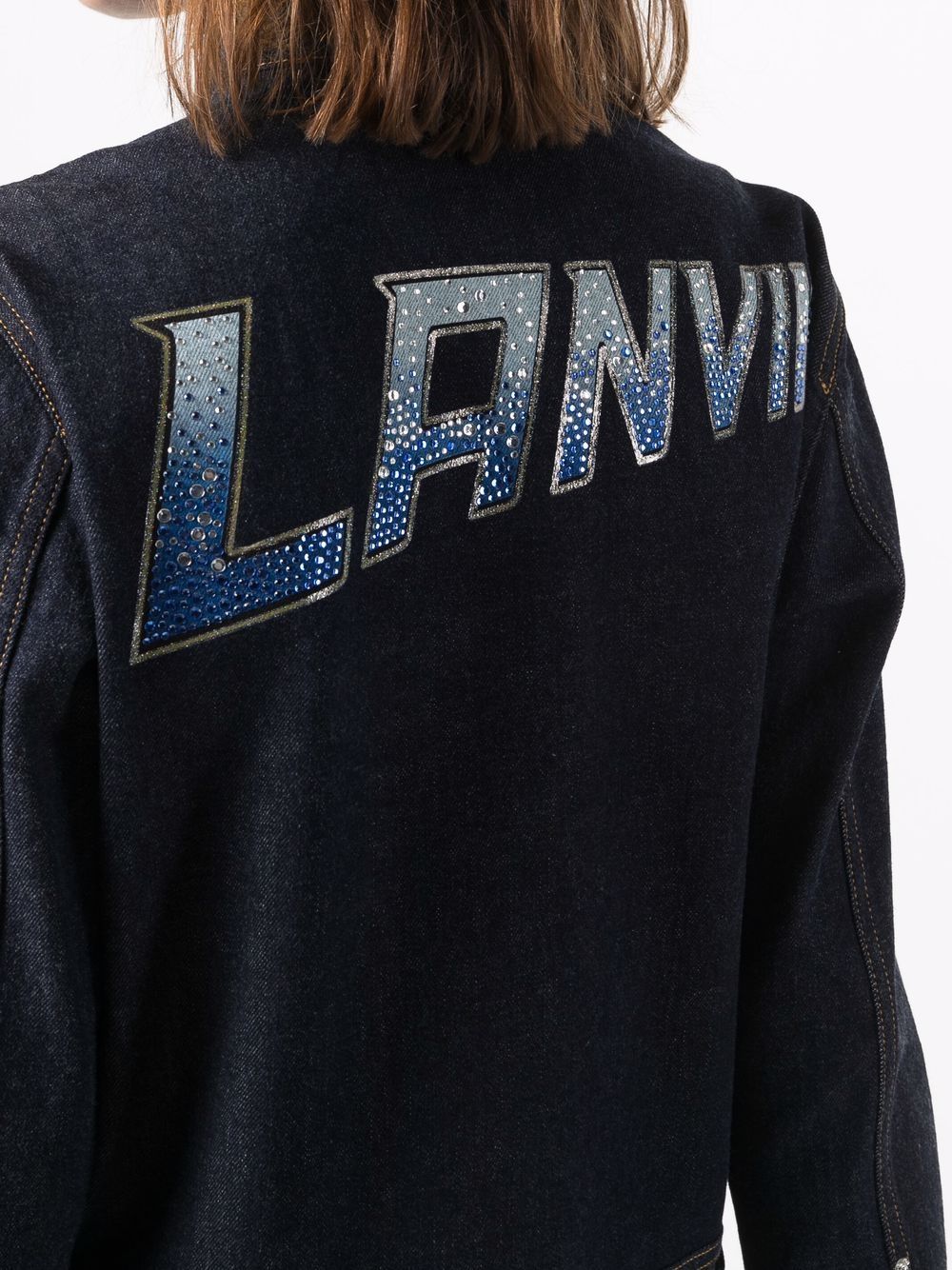 фото Lanvin джинсовая куртка с логотипом