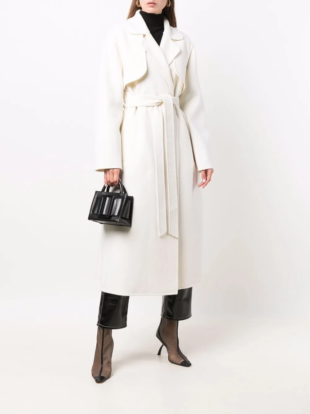 Image 2 of P.A.R.O.S.H. belted-waist wool trench coat
