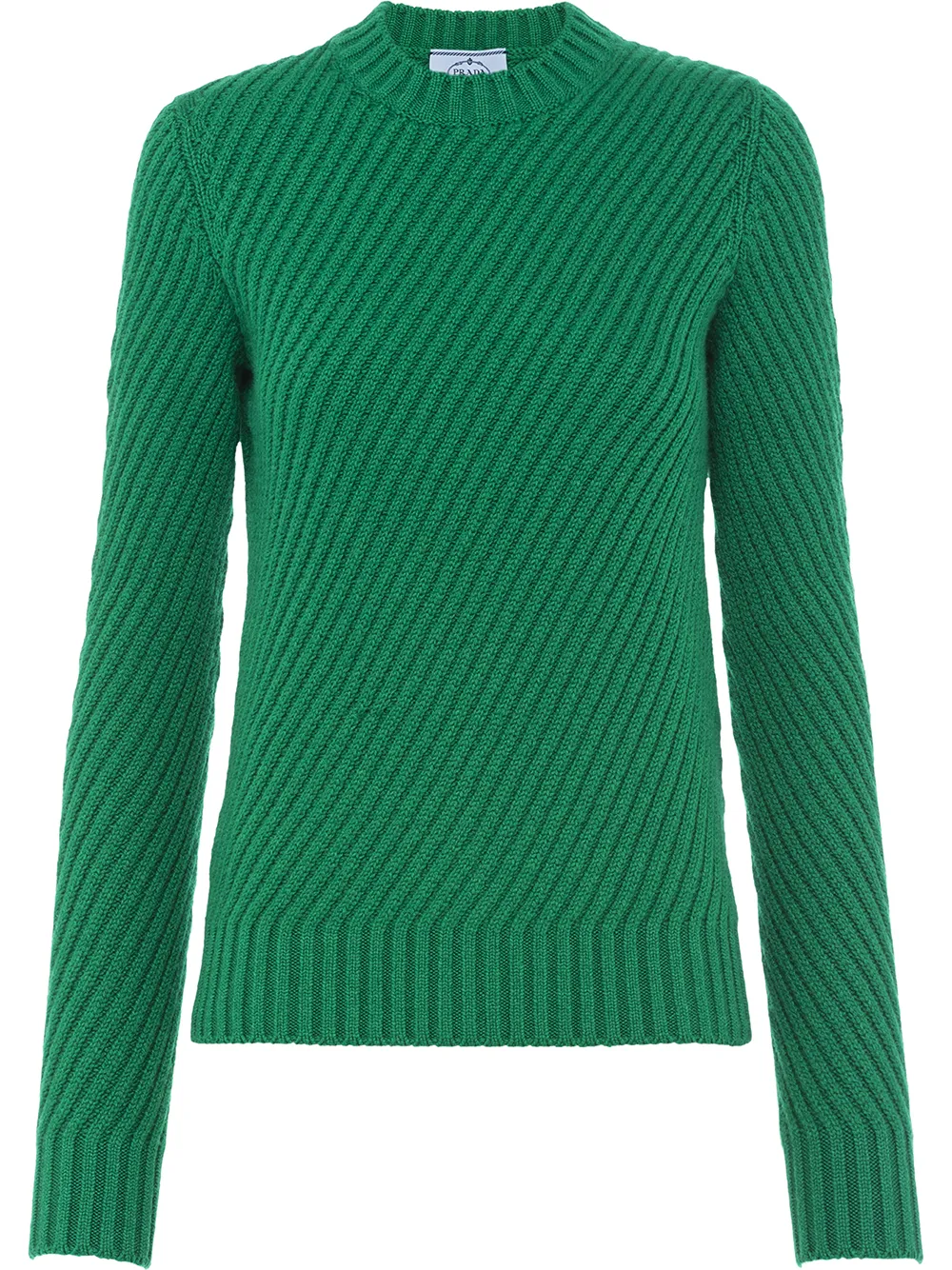 ribbed crew-neck jumper