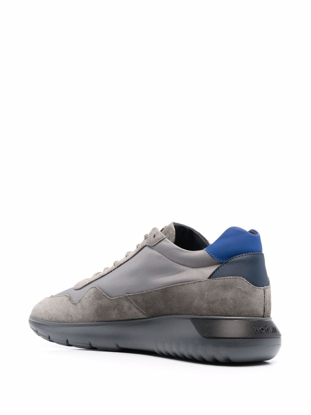 Shop Hogan Suede-panel Sneakers In Grey