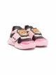 Image 1 of Moschino Kids logo teddy print touch-strap sneakers