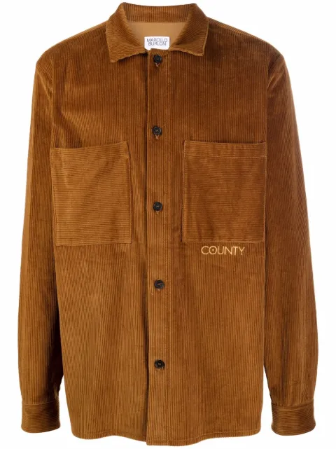 COUNTY OF MILAN corduroy long-sleeve shirt