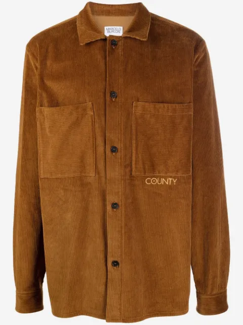 COUNTY OF MILAN corduroy long-sleeve shirt