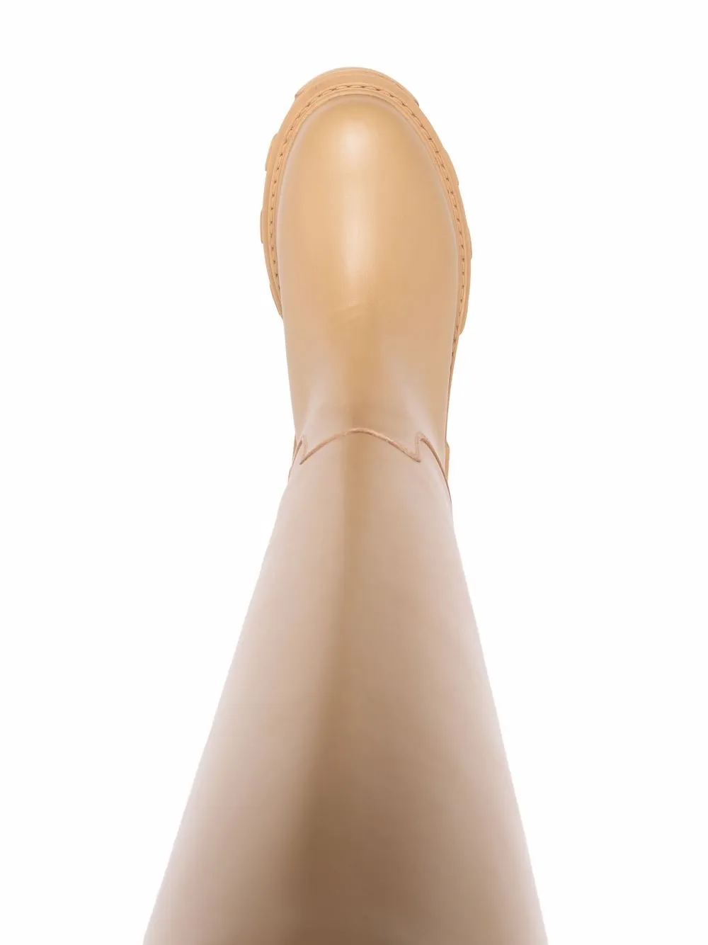 Gia Borghini Gia X Pernille Teisbaek Perni 07 Leather Knee-high Boots In Nude