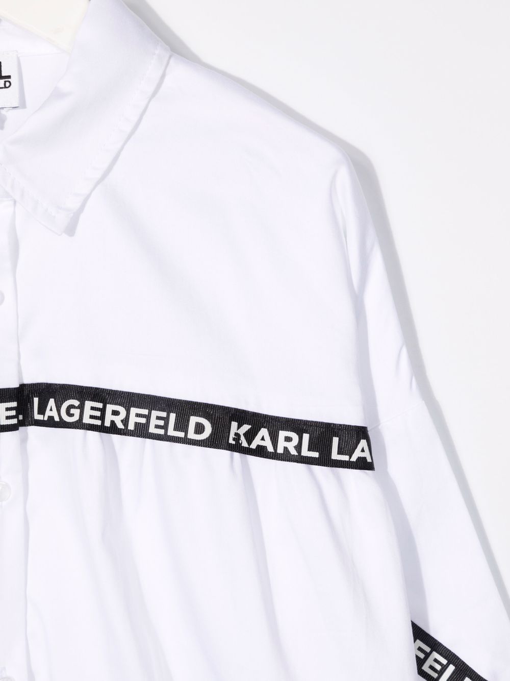 фото Karl lagerfeld kids платье-рубашка с логотипом