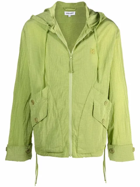 hooded zip-up lightweight jacket
