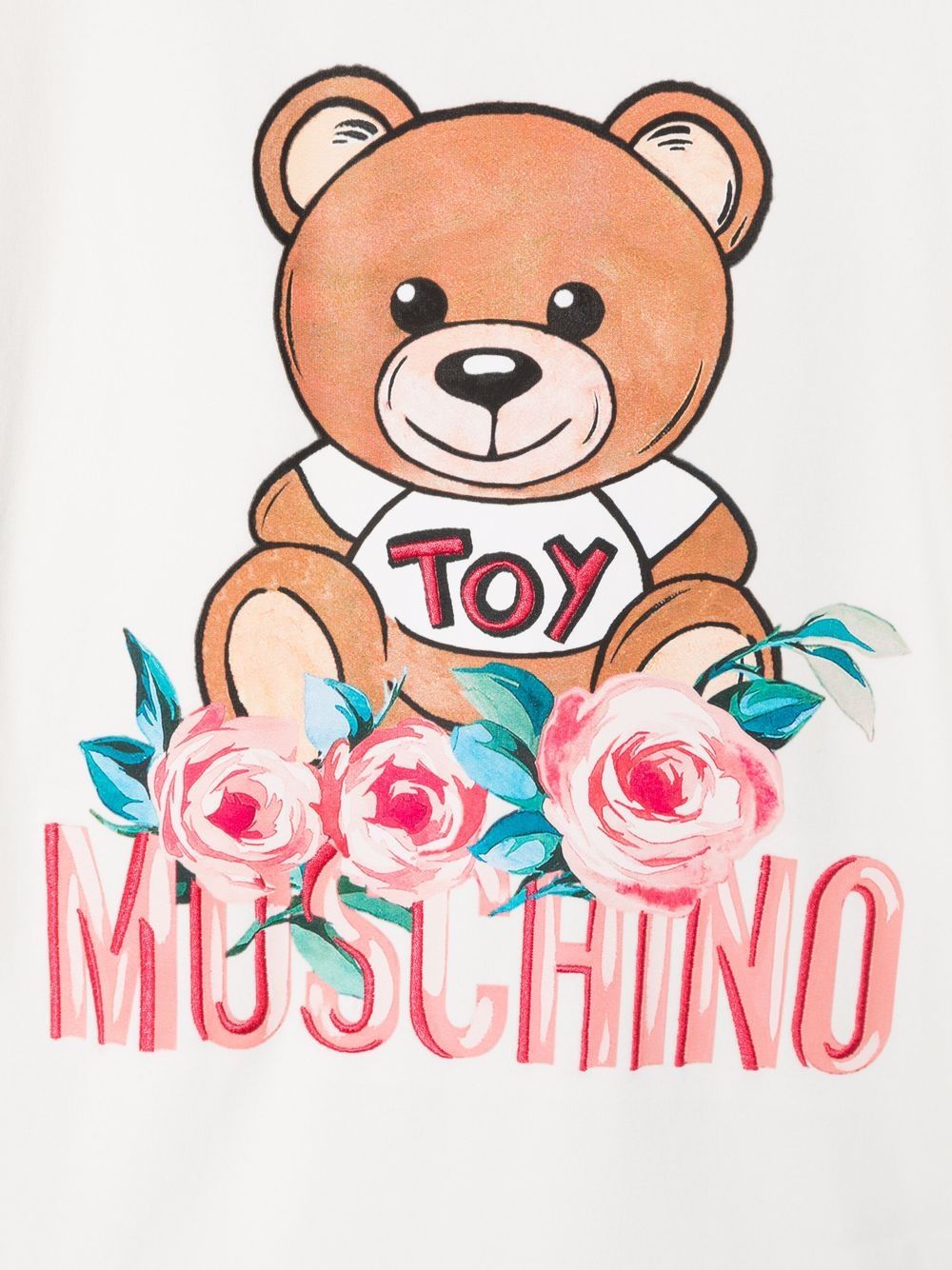 фото Moschino kids футболка с принтом teddy bear