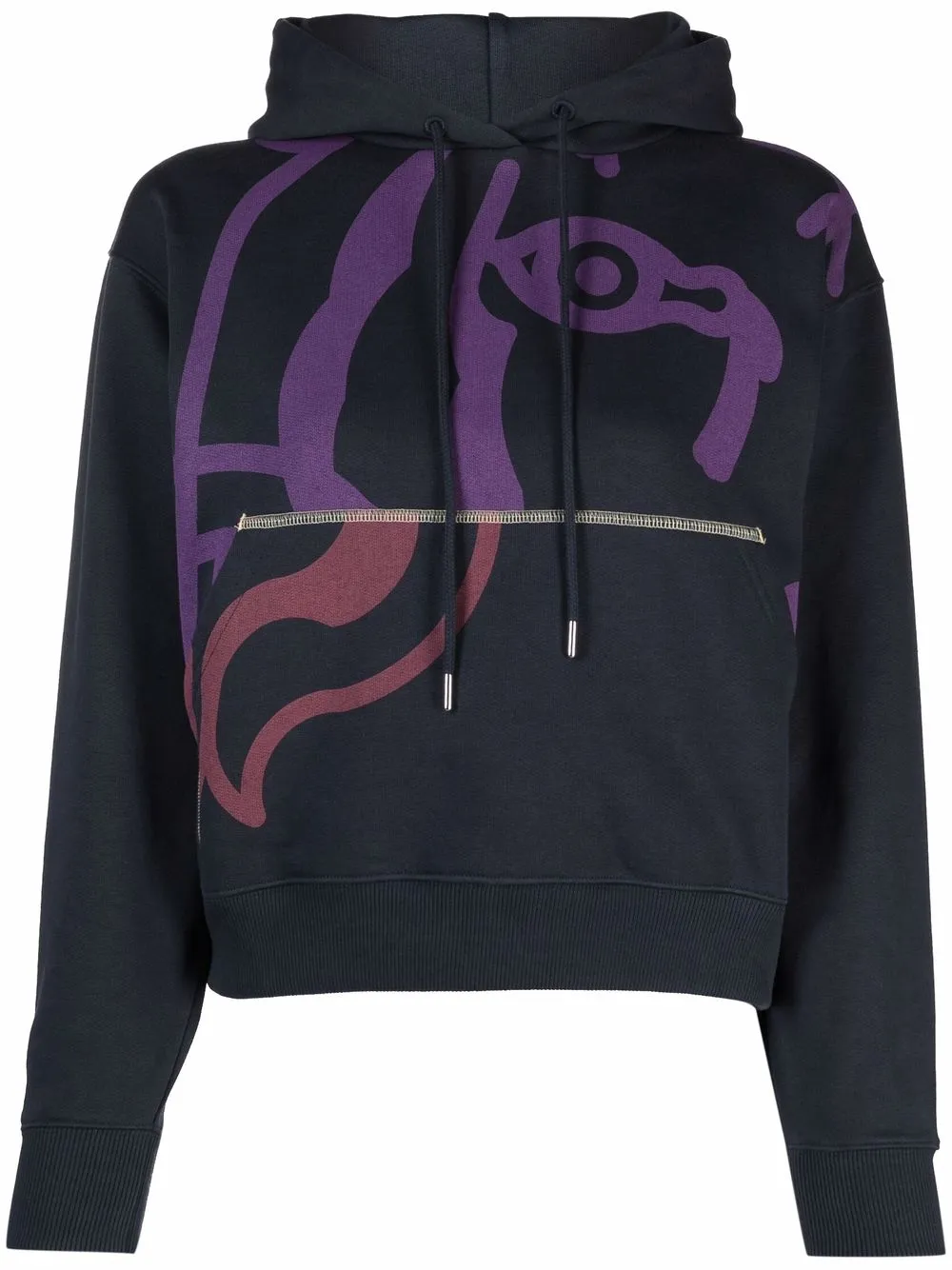 KENZO GRAPHIC-PRINT COTTON HOODIE