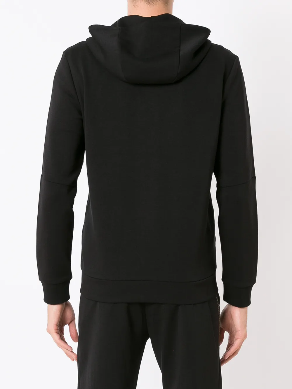 BOSS Hoodie met rits Zwart