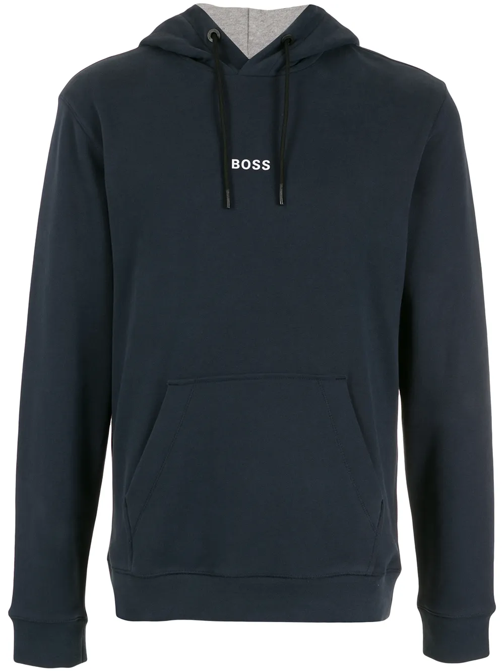 

BOSS hoodie con parche del logo - Azul