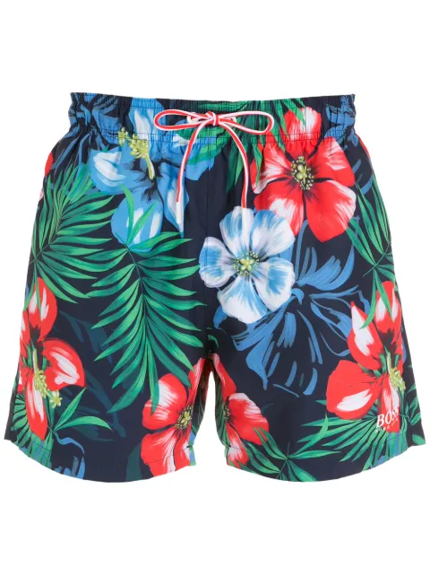 BOSS Bermuda de praia estampada