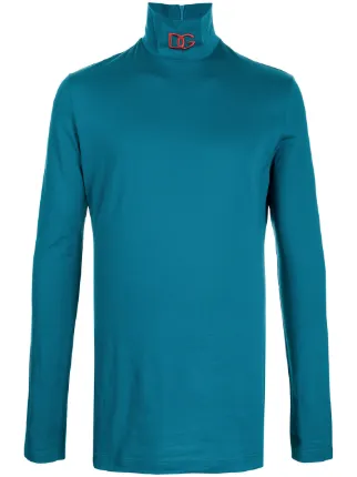 Embroidered mock turtleneck hotsell