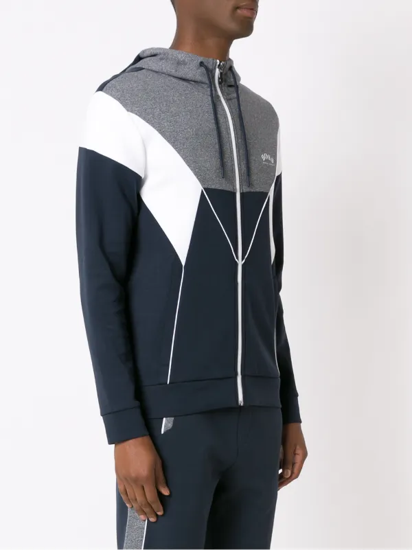 hugo boss saggy full zip moletom com capuz