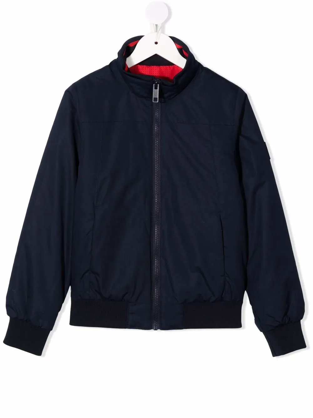 BOSS Kidswear concealed-hooded jacket - Blue