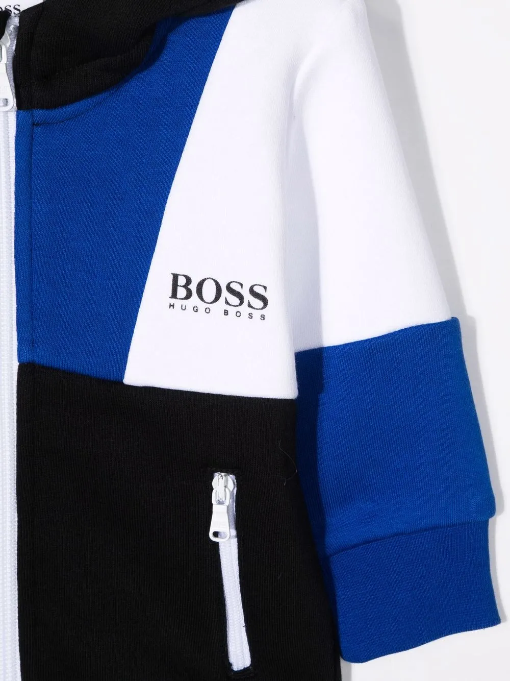 фото Boss kidswear худи в стиле колор-блок с логотипом