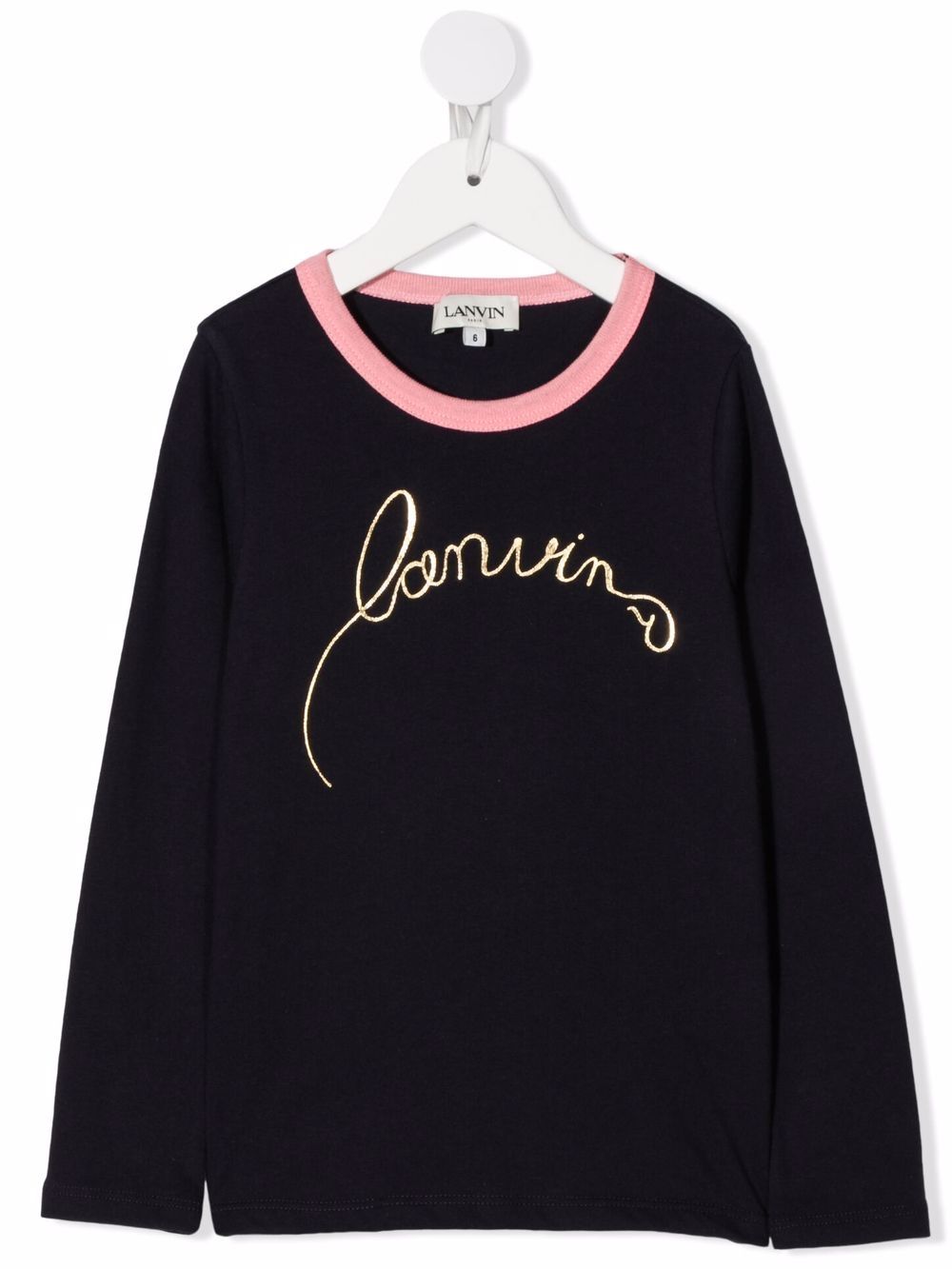 фото Lanvin enfant футболка с логотипом