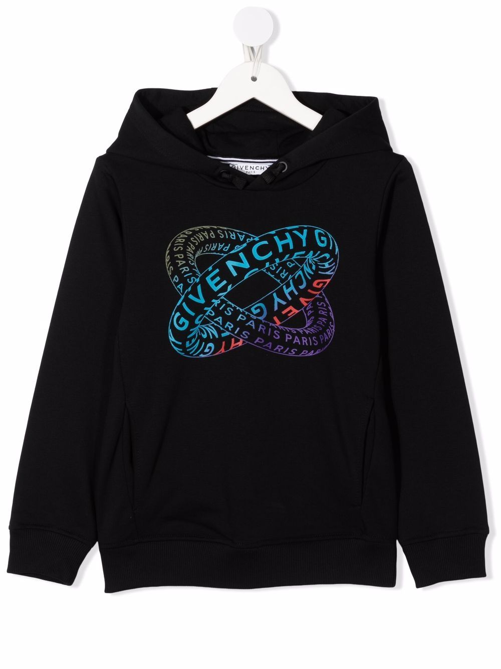 Givenchy Kids' Infinity Ring-print Fleece Sweatshirt In Black