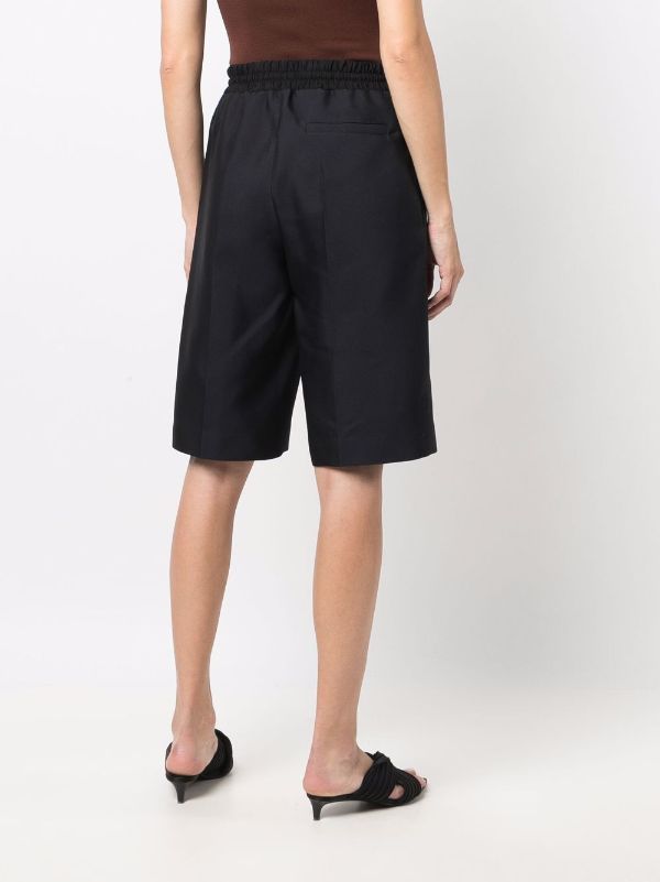 Jil Sander blue crepe Bermuda shorts for women 