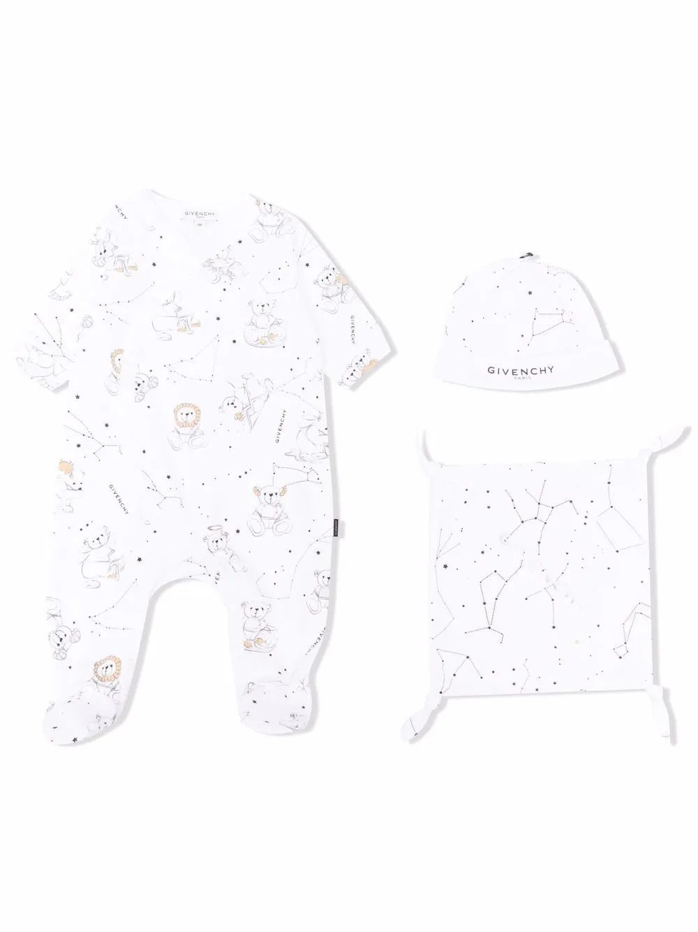 

Givenchy Kids set de mameluco con motivo Teddy Bear - Blanco