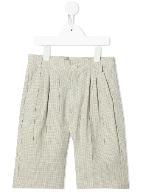 Fendi Kids pleated-waist shorts