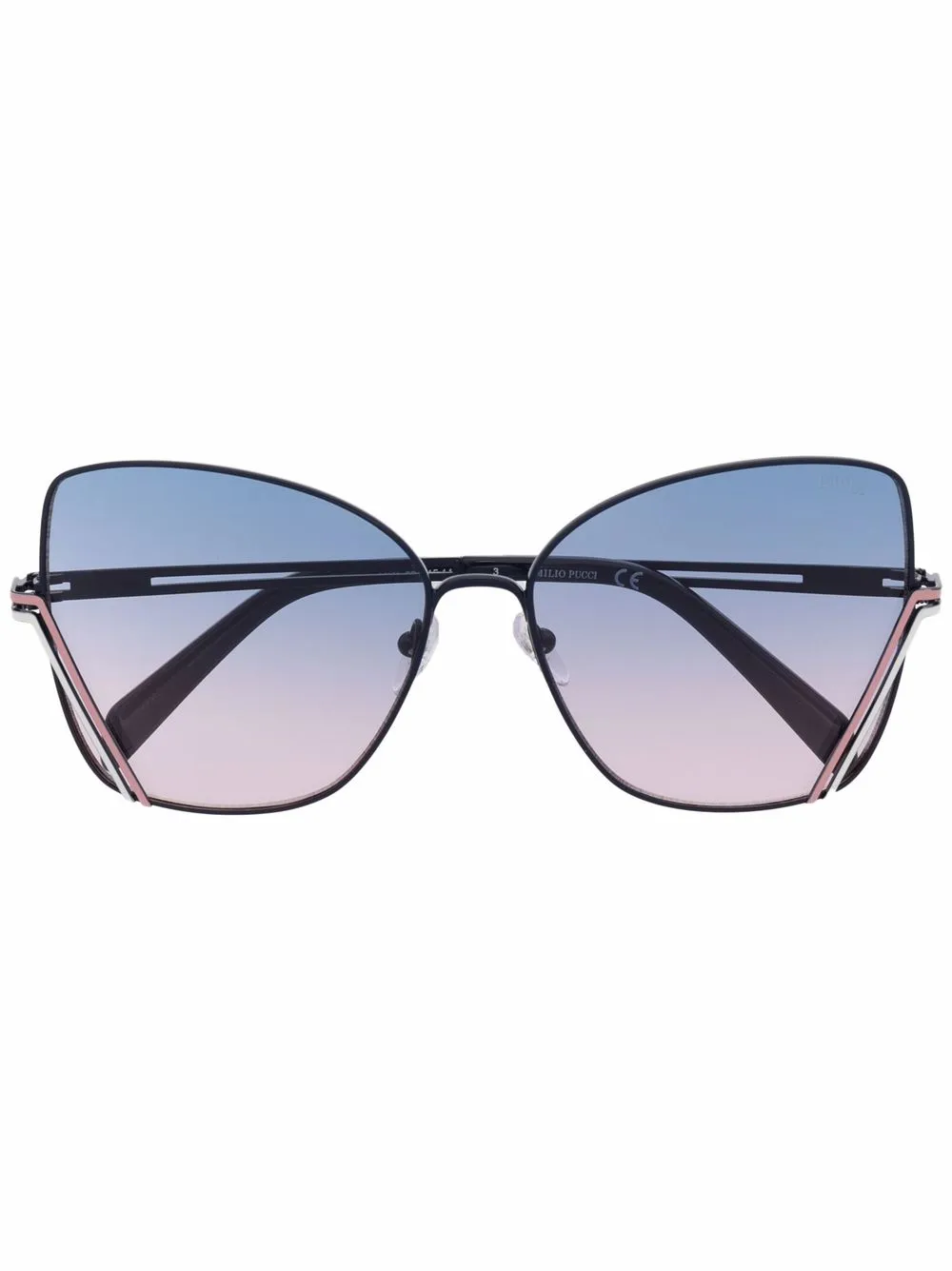 

PUCCI lentes de sol con armazón estilo mariposa - Azul