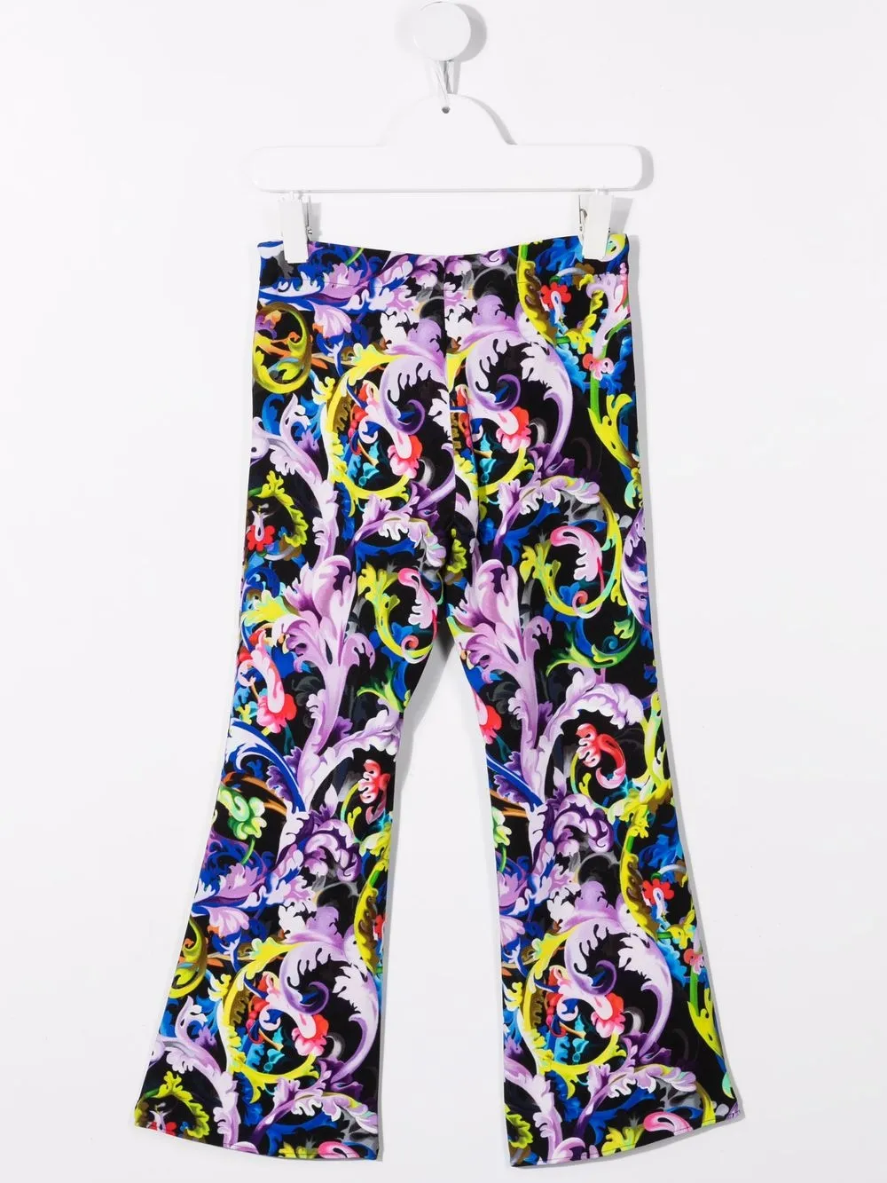 фото Versace kids расклешенные брюки с узором baroque
