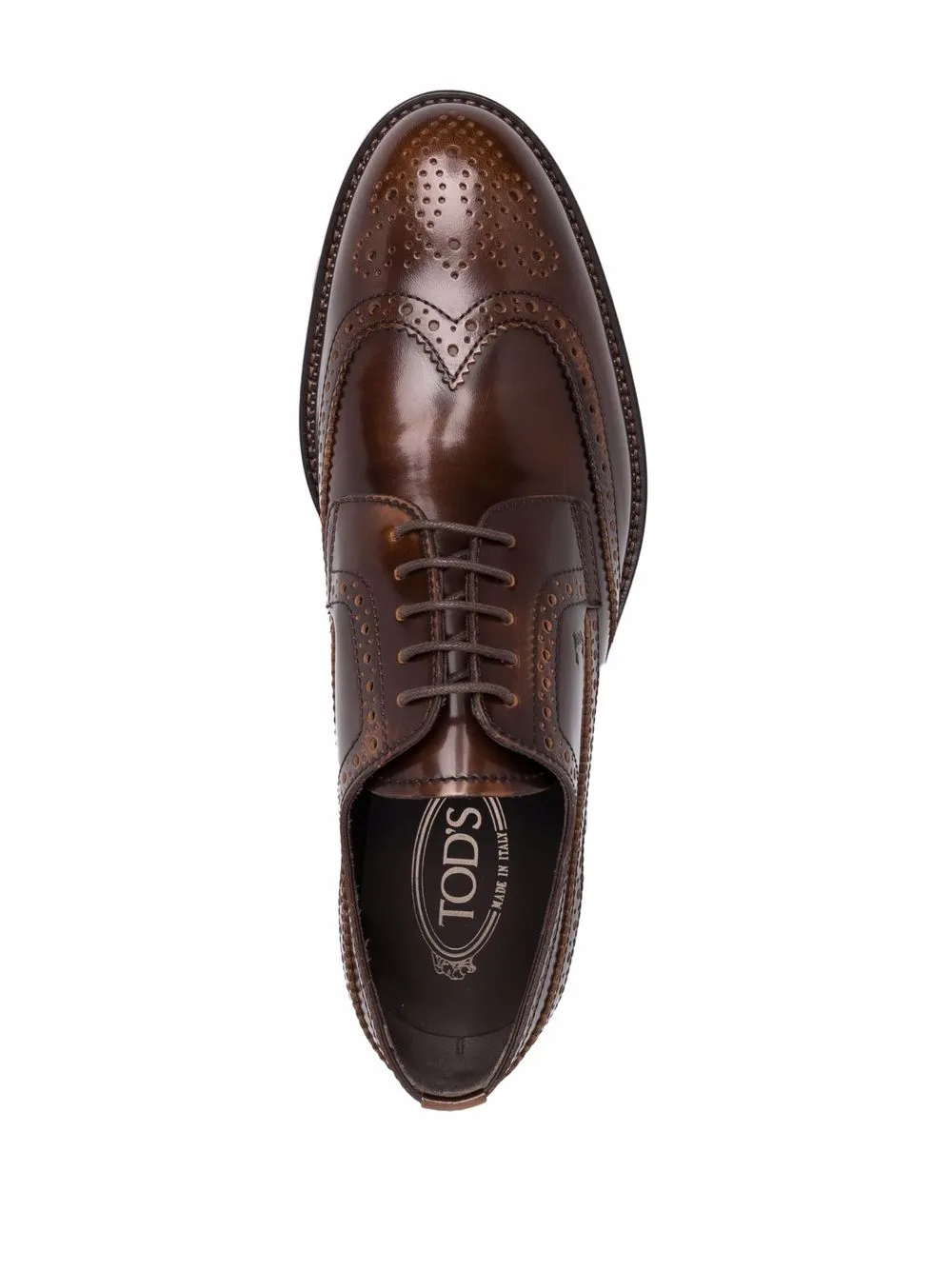 Tod's lace-up leather brogues Brown