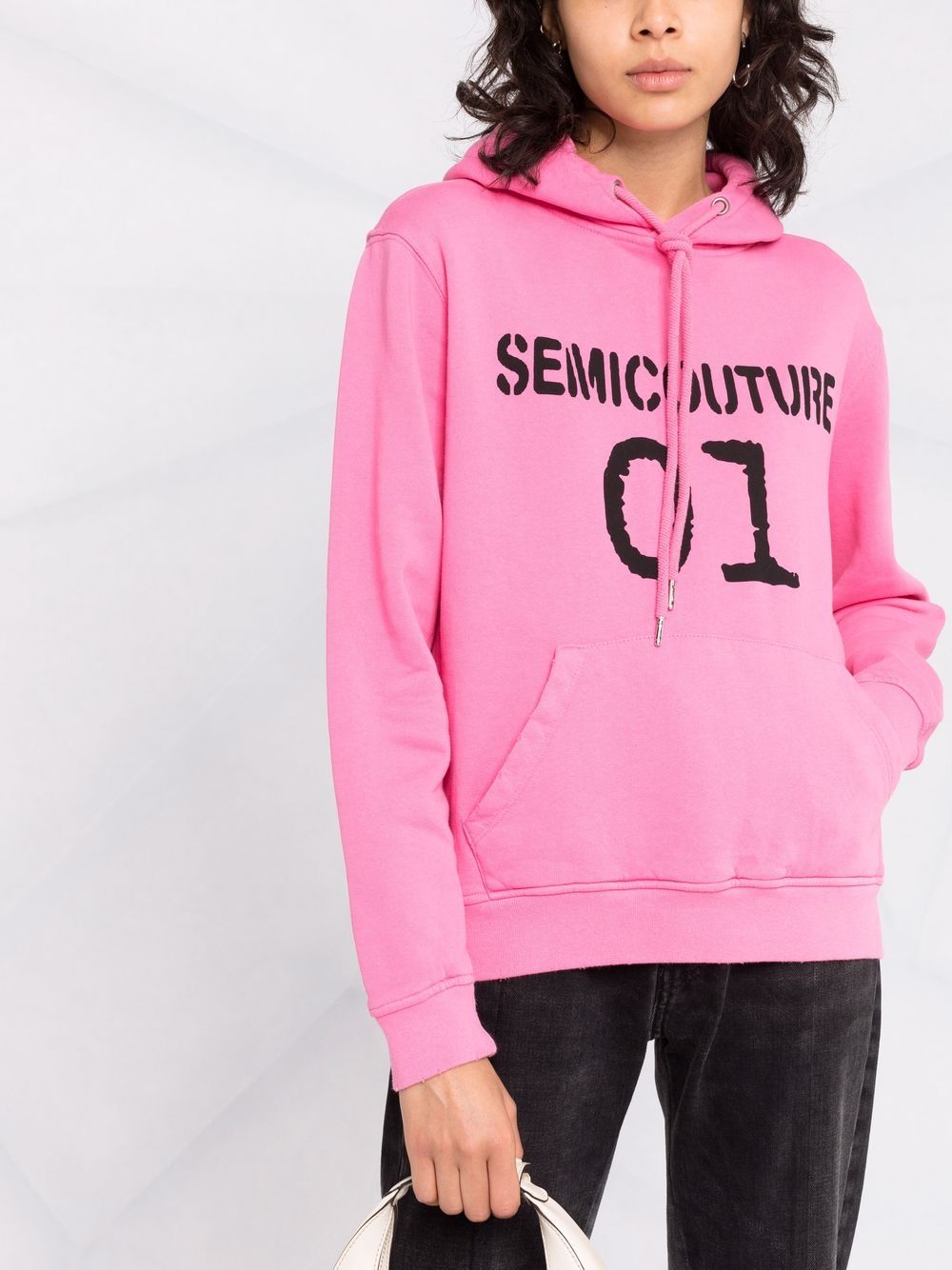 фото Semicouture logo-print hoodie